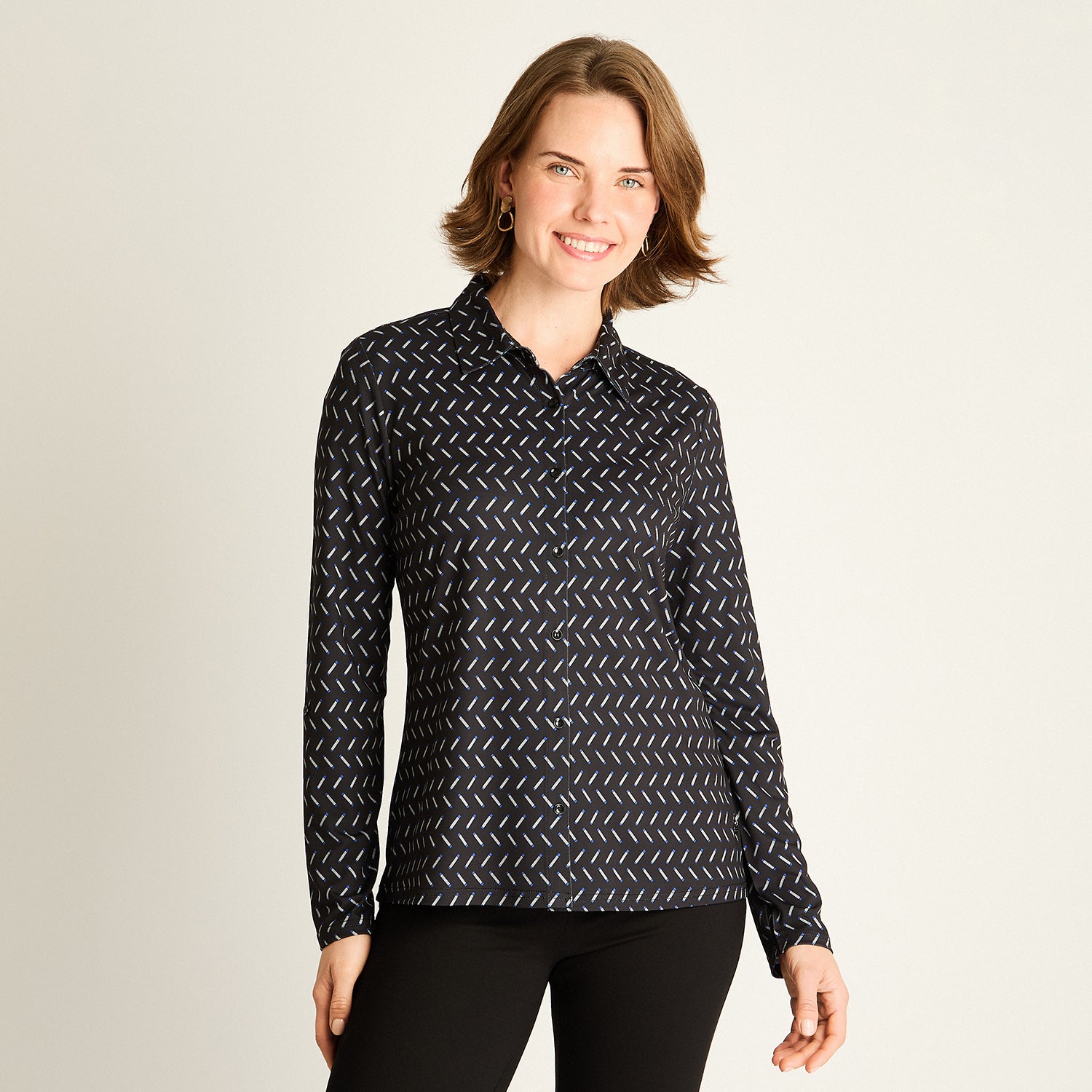 Polera Negra Estampada